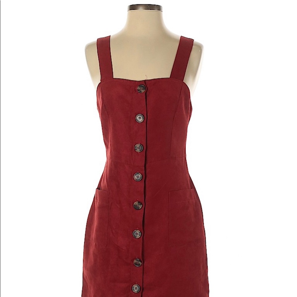 Red Button Dress